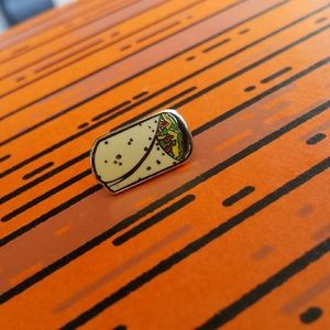 Burrito emoji hard enamel pin
